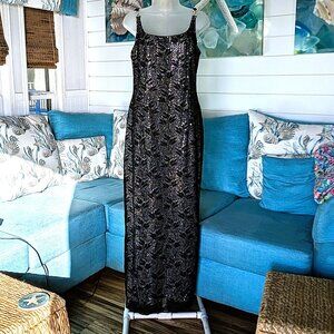 EUC Black and Silver Sequin Evening Gown size 12 - Worn Once